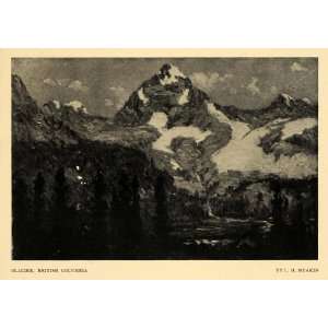   Glacier Canada Rogers Pass National Park Art   Original Halftone Print
