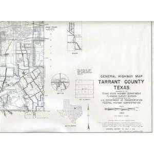 Tarrant County Texas General Highway Map 1971 State Highway Department