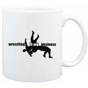  New  Wrestling Is My Business   Mug Sports