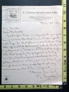1932 Letterhead Strout Reality Slaonsville, N.Y. Letter  