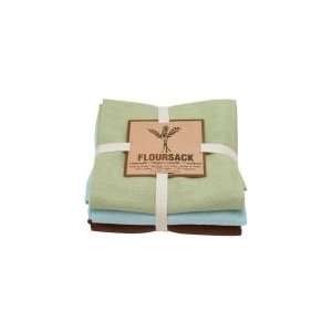   Now Designs Floursack Towels, sage/iceberg/chocolate