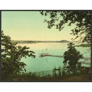  Saratoga Lake,piers,warf,sailing ships,New York,c1901 