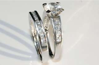   STERLING SILVER ROUND CUT CZ ENGAGEMENT WEDDING BRIDAL SET RING NEW