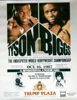   vs. Tyrell Biggs On Site Boxing Promotion Poster 28x22 ORIGINAL  