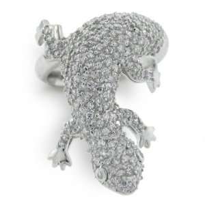    Bling Jewelry Sterling Silver CZ pave Reptile Ring   6 Jewelry