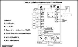 Support IE Web Server, Access Control Board, door control system 