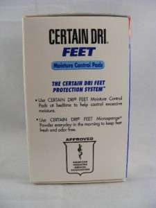 Certain Dri Feet Moisture Control Pads Foot Odor Wetnes  