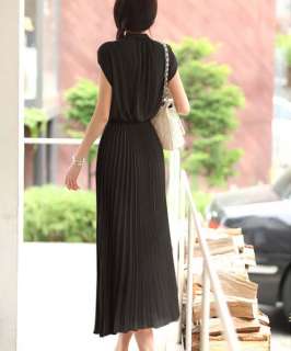   front closure accordion pleated maxi Cocktail Party Club dress  