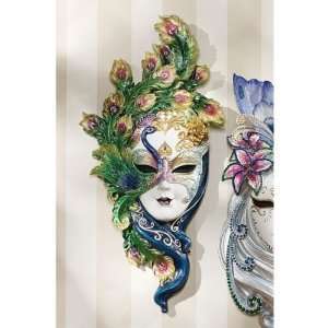  Xoticbrands Italian Venetian Peacock Carnival Wall Mask 
