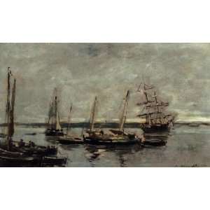   Inch, painting name Near Camaret, By Boudin Eugène 