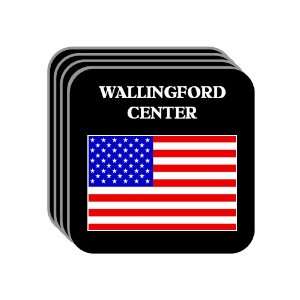 US Flag   Wallingford Center, Connecticut (CT) Set of 4 Mini Mousepad 