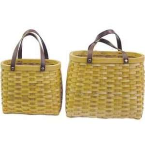  Hand Crafted Oval Picnic Baskets with Leather Straps (Great 