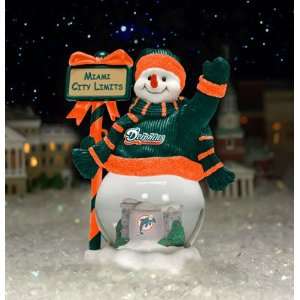 MIAMI DOLPHINS Limited Edition Memory Company City Limits Snowman 