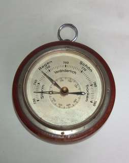ANTIQUE GERMAN LUFFT WOODEN WALL WEATHER BAROMETER  