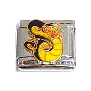  Black And Yellow Snakes Italian Charm Bracelet Jewelry 