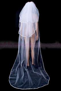 White Bridal Wedding Tulle Mantilla Dress Head Wear Veil Many Styles 