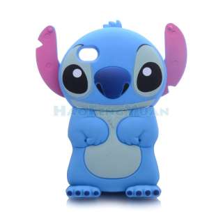 New 3D Stitch Movable Ear Flip Hard Back Case Cover Skin for Apple 