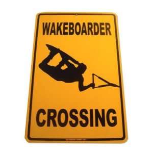  Wakeboarder Crossing Aluminum Street Sign Sports 