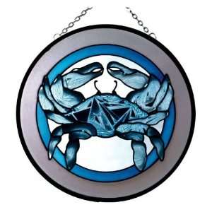  7 in Round Blue Crab Suncatcher Sun Catcher Arts, Crafts 