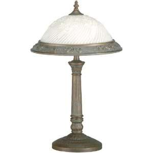  Table Lamp with Patina Metal Body   Clio Collection