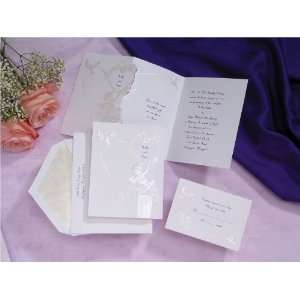   Dove and Cherub Tri Fold Wedding Invitations