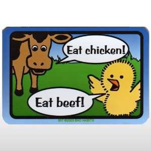  RM007   EAT CHICKEN Refrigerator Magnet Toys & Games