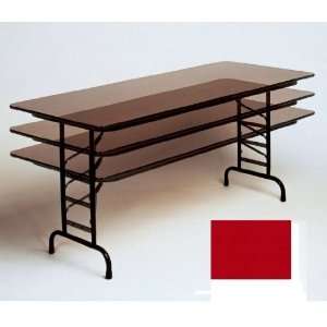 High Pressure   Tables Top Folding Tables   Adjustable Height   Red 
