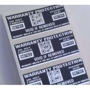  5000 BLACK WARRANTY PROTECTION VOID LABELS W/ QR CODE 