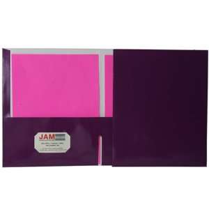  Two Pocket Purple Glossy Presentation Folder (9 1/2 X 11 1 