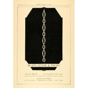  1925 Ad Black Starr Frost Slave Bracelet Link Jewelers 
