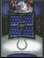   Deck Exquisite Collection Maximum Jersey Silver #AV Adam Vinatieri /75