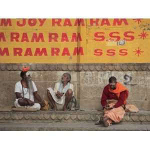 Sadhus, Ghats, Varanasi, Uttar Pradesh, India, Asia Photographic 