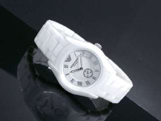 New* Emporio Armani Ladies White Ceramic Watch AR1405 AR 1405  