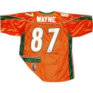 Reggie Wayne Miami Hurricanes Autographed Nike Orange Jersey