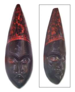 ONE WHO HELPS~Hand Carved Wood MASK~AFRICA ART  