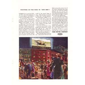   Exciting as Ben Hur Watch the Cars Go By Original Vintage Print Ad