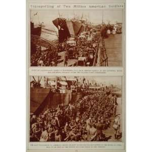  1923 WWI American Troops Transport Ships Liverpool Dock 