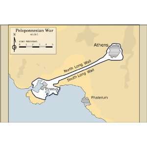Peloponnesian War Map, 431 BC   24x36 Poster