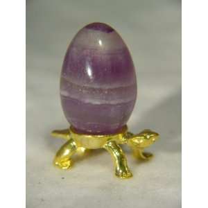  natural brazillian florite purple flourite egg lapidary w 