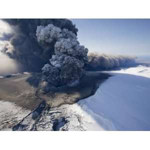  Eyjafjallajokull volcano erupting in Iceland Photographic 