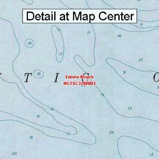 USGS Topographic Quadrangle Map   Edisto Beach, South Carolina (Folded 