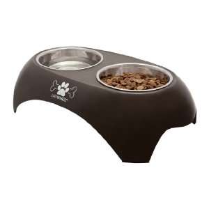  LazyBonezz Pet Sleek Feeding Dish, Espresso