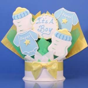 Its a Boy Cookie Bouquet   5 Piece Grocery & Gourmet Food