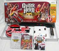 Nintendo Wii Guitar Hero Aerosmith Game Bundle Set Kit 047875953437 