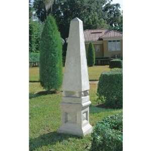   Classic French Garden Obelisk Sculpture & Plinth Stand