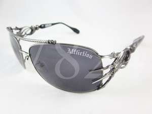 AFFLICTION Eyewear AFS SCYTHE 2 Sunglasses AFS SCYTHE II Blk/Pewter 