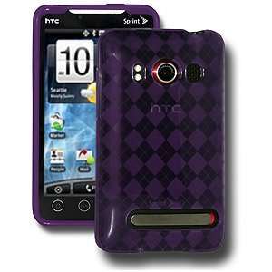  Amzer Luxe Argyle Skin Case   Purple Electronics