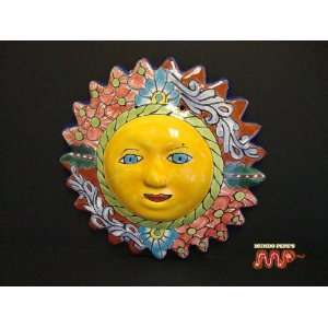   Sun Plaque Ceramic 9[vivrant hand painted colors] 