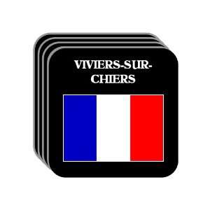 France   VIVIERS SUR CHIERS Set of 4 Mini Mousepad Coasters