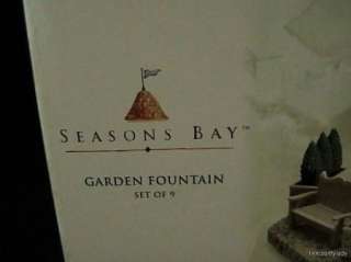NIB Dept 56 Seasons Bay Garden Fountain NEW 9 Pieces #53330 FR SHP 